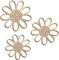 3 Pieces Boho Daisy Wall Decor Natural Rattan Flower Wall Hanging Art